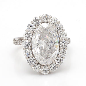 SOLD - 5.03ct D SI2 Oval Cut Diamond Ring - GIA Certified