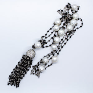 Diamond and Pearl Necklace
