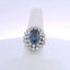 6.00CTW OVAL SAPPHIRE & 2.60CTW ROUND BRILLIANT CUT DIAMOND RING