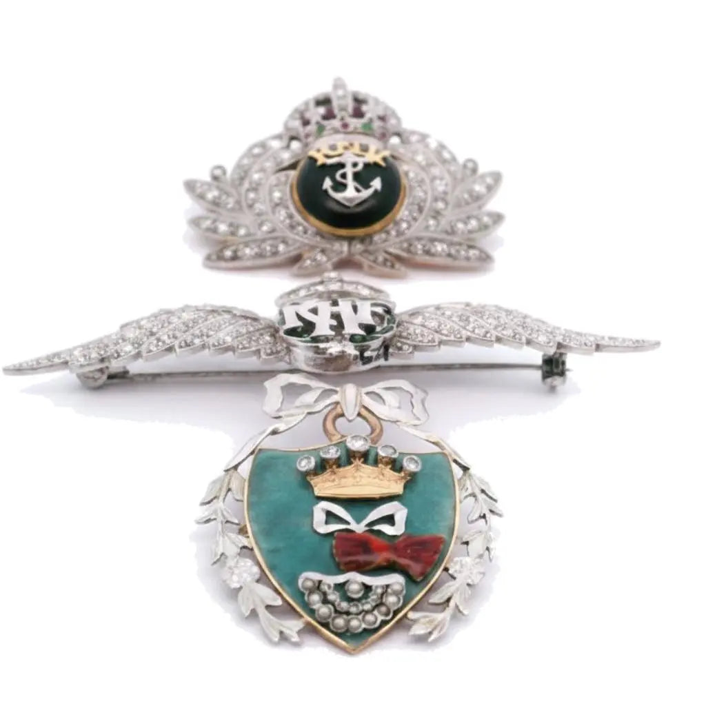 Diamond, Enamel, Pearl, Royal Air Force, Royal Navel Volunteer, Sweetheart Medal