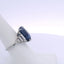 12.92CTW CUSHION SAPPHIRE & 0.66 BAGUETTE CUT DIAMOND RING