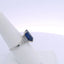 6.06CTW EMERALD CUT SAPPHIRE & 0.35CTW BAGUETTE CUT DIAMOND RING