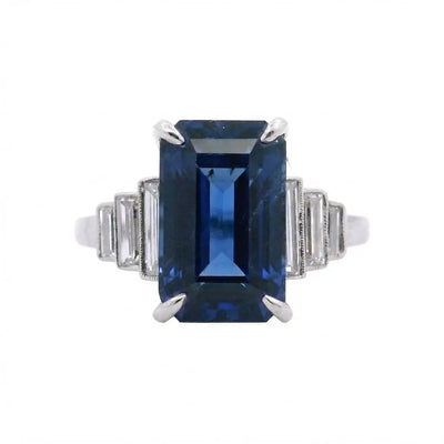 6.06ct Emerald Cut Sapphire