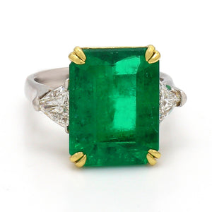 8.04ct Emerald Cut Colombian Emerald Ring