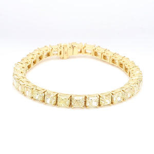 31.01ctw Fancy Yellow Diamond Bracelet