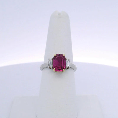 2.63CT RUBY & 0.33CTW DIAMOND RING