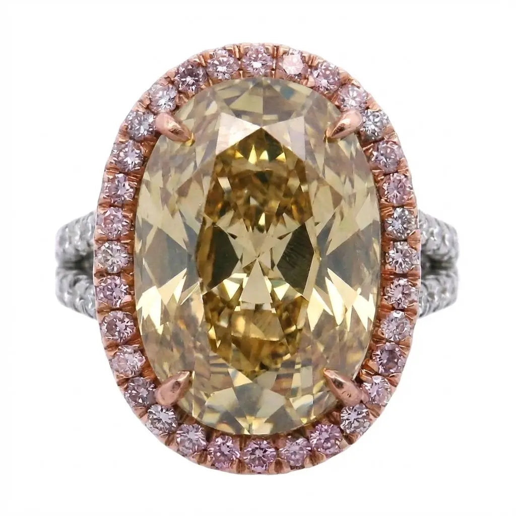 9.99ct Yellow Oval Cut Diamond