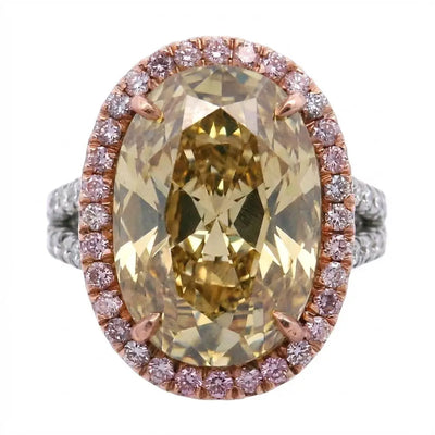 9.99ct Yellow Oval Cut Diamond