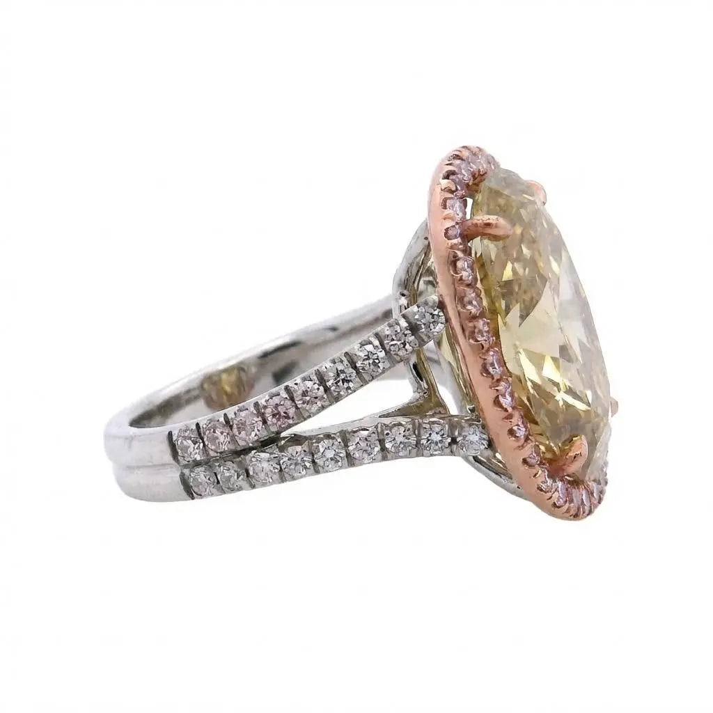 9.99ct Yellow Oval Cut Diamond