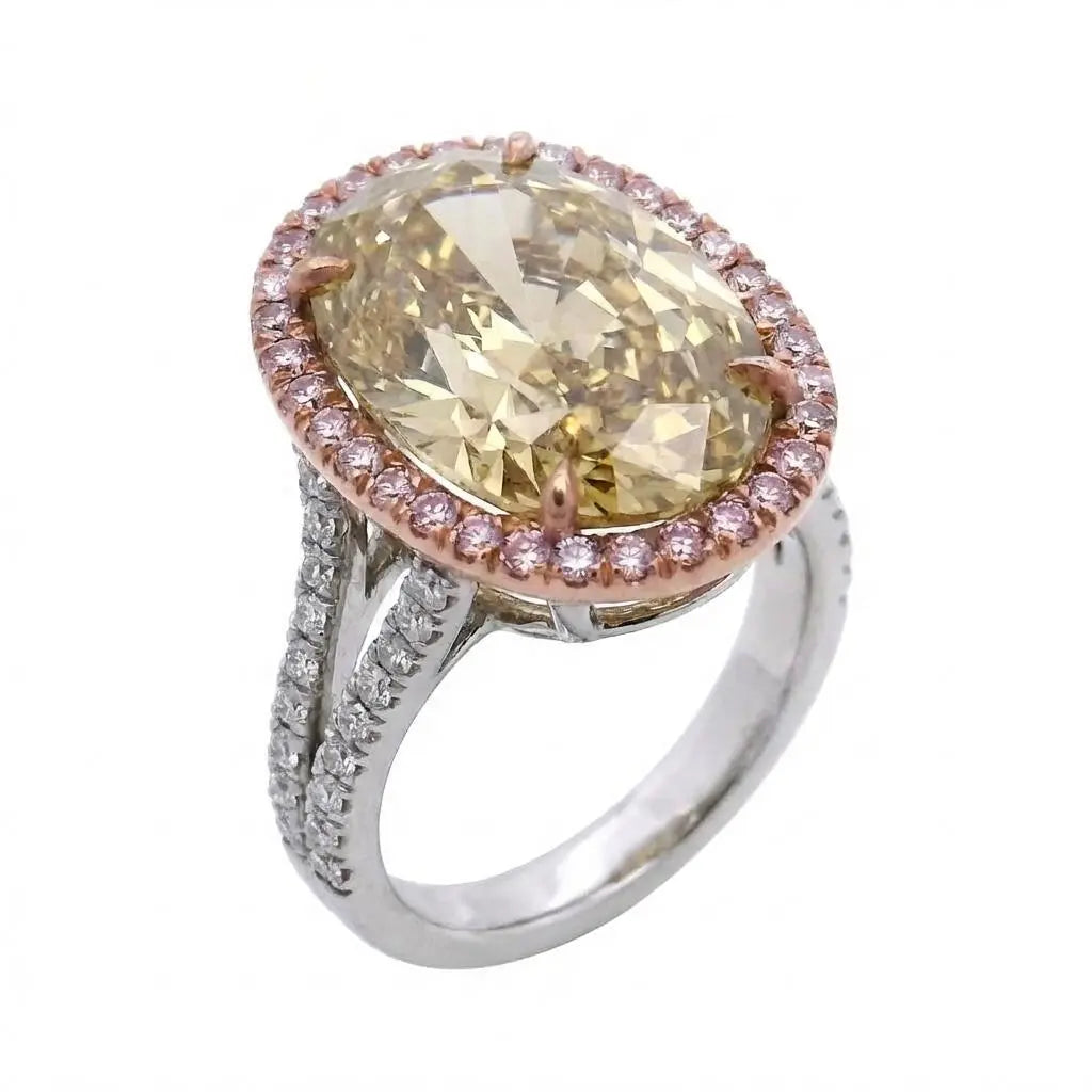 9.99ct Yellow Oval Cut Diamond