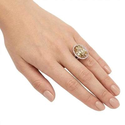 9.99ct Yellow Oval Cut Diamond