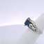 4.84CTW SAPPHIRE & 0.40CTW ROUND BRILLIANT CUT DIAMOND RING