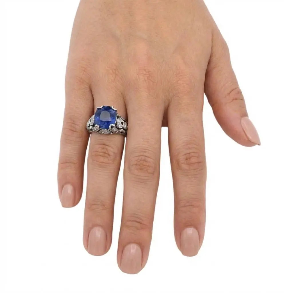 4.84ct Cushion Cut Sapphire