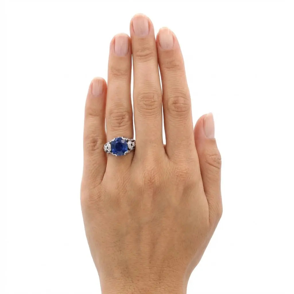 4.84ct Cushion Cut Sapphire