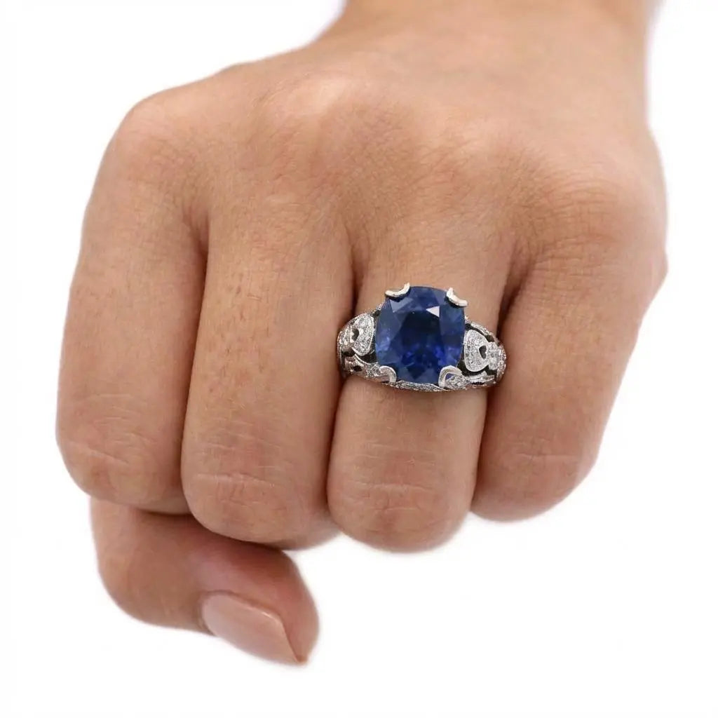 4.84ct Cushion Cut Sapphire