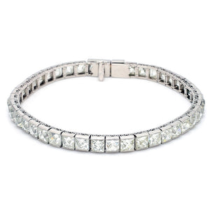 21.47ctw French Cut Diamond Bracelet