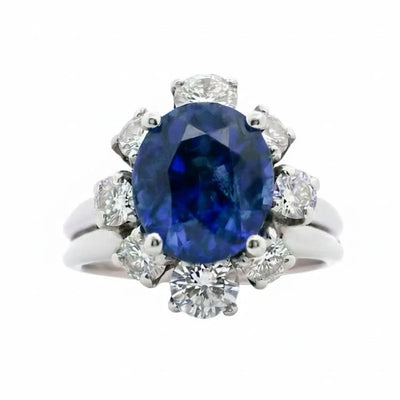 4.37ctw Oval Blue Sapphire