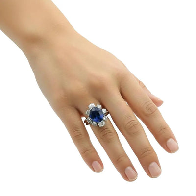 4.37ctw Oval Blue Sapphire