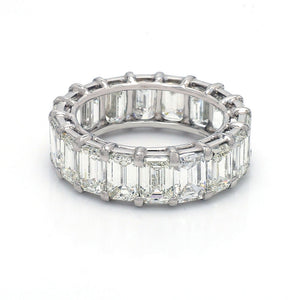 9.68 Emerald Cut Diamond Eternity Band