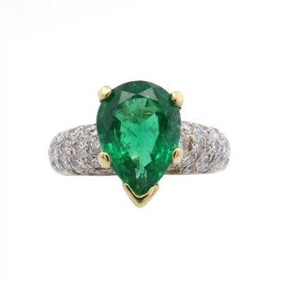 1.37ct Pear Shaped Emerald