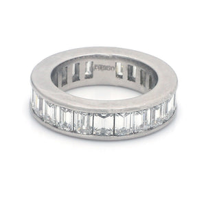 4.50ctw Emerald Cut Diamond Estate Eternity Band Sz.5
