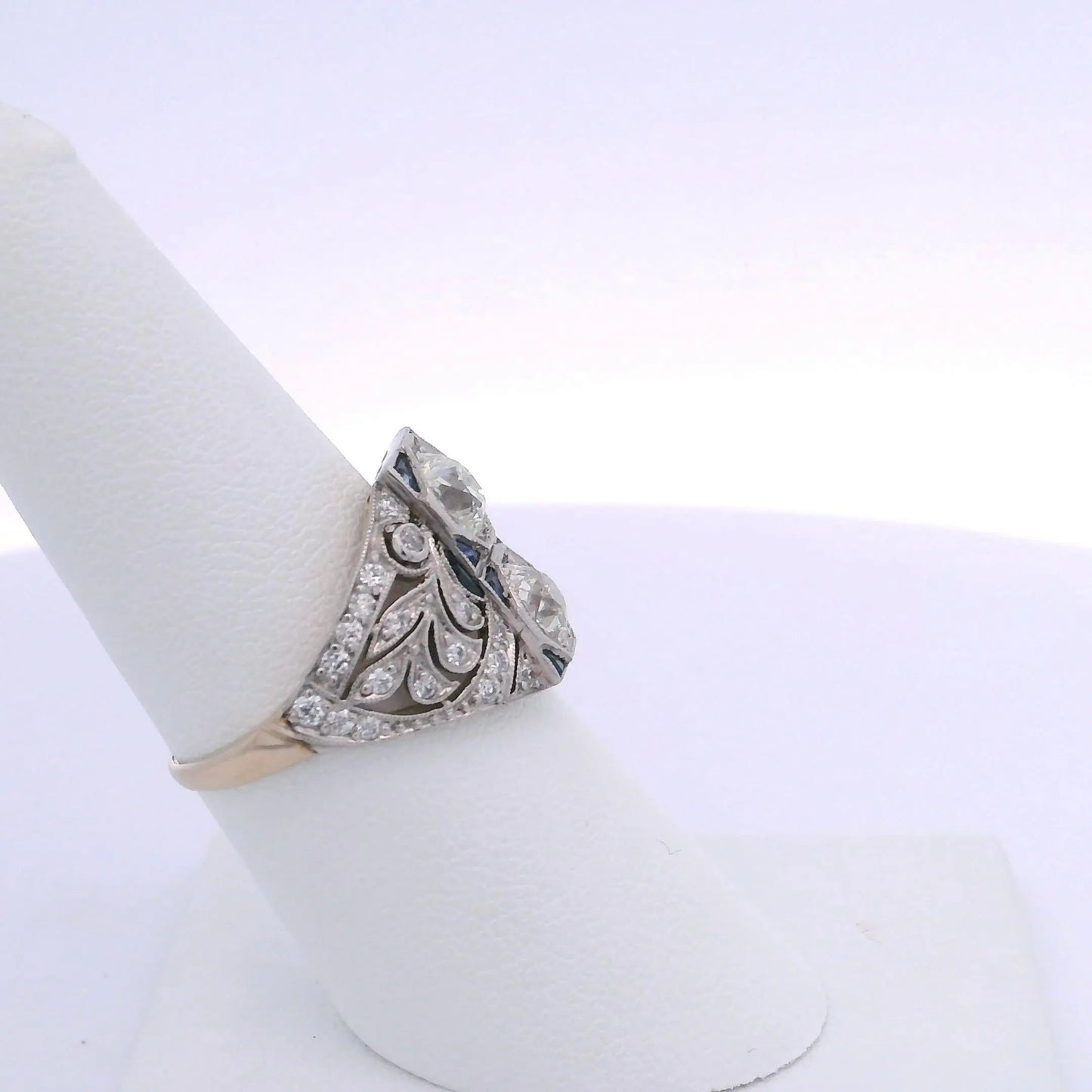 1.12CTW OLD MINE CUT DIAMOND RING