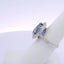 8.07CTW OVAL SAPPHIRE & 0.50CTW ROUND BRILLIANT CUT DIAMOND RING