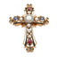 Pearl Diamond Ruby Sapphire Victorian Cross