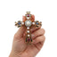 Pearl Diamond Ruby Sapphire Victorian Cross