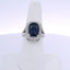6.00CTW OVAL SAPPHIRE & 0.75CTW ROUND BRILLIANT CUT DIAMOND RING