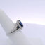 3.67CTW EMERALD CUT BLUE SAPPHIRE & 1.00CTW ROUND BRILLIANT CUT DIAMOND RING