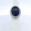 13.00CTW OVAL AUSTRALIAN BLACK OPAL & 1.40CTW OLD EUROPEAN CUT DIAMOND RING