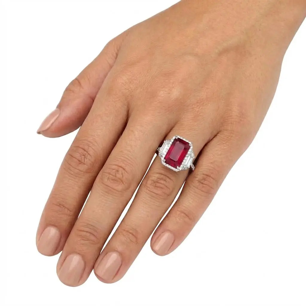 6.34 Emerald Cut Ruby