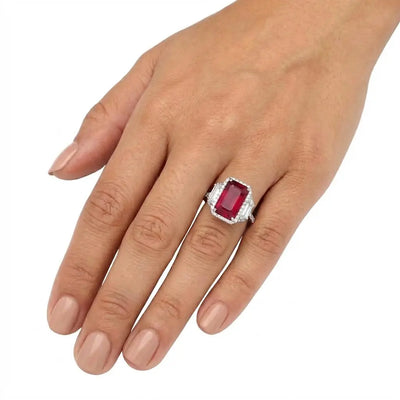 6.34 Emerald Cut Ruby