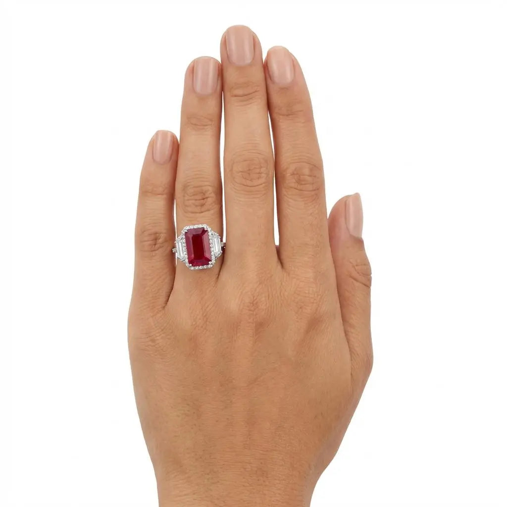 6.34 Emerald Cut Ruby
