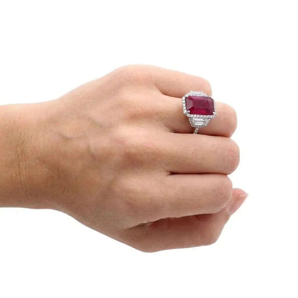 6.34 Emerald Cut Ruby