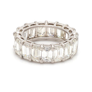 8.78ctw Emerald Cut Diamond Eternity Band