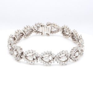 Pear and Round Diamond Multi-Stone Bracelet