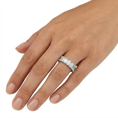 8.45ctw Emerald Cut Diamond Eternity Band