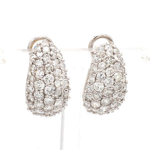 Diamond Cluster Earrings with 82 Round Brilliants
