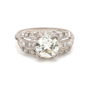 1.53ct Old European Cut Diamond Ring Sz.6.75
