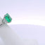 4.85CTW EMERALD CUT COLOMBIAN EMERALD & 1.00CTW TRILLION CUT DIAMOND RING