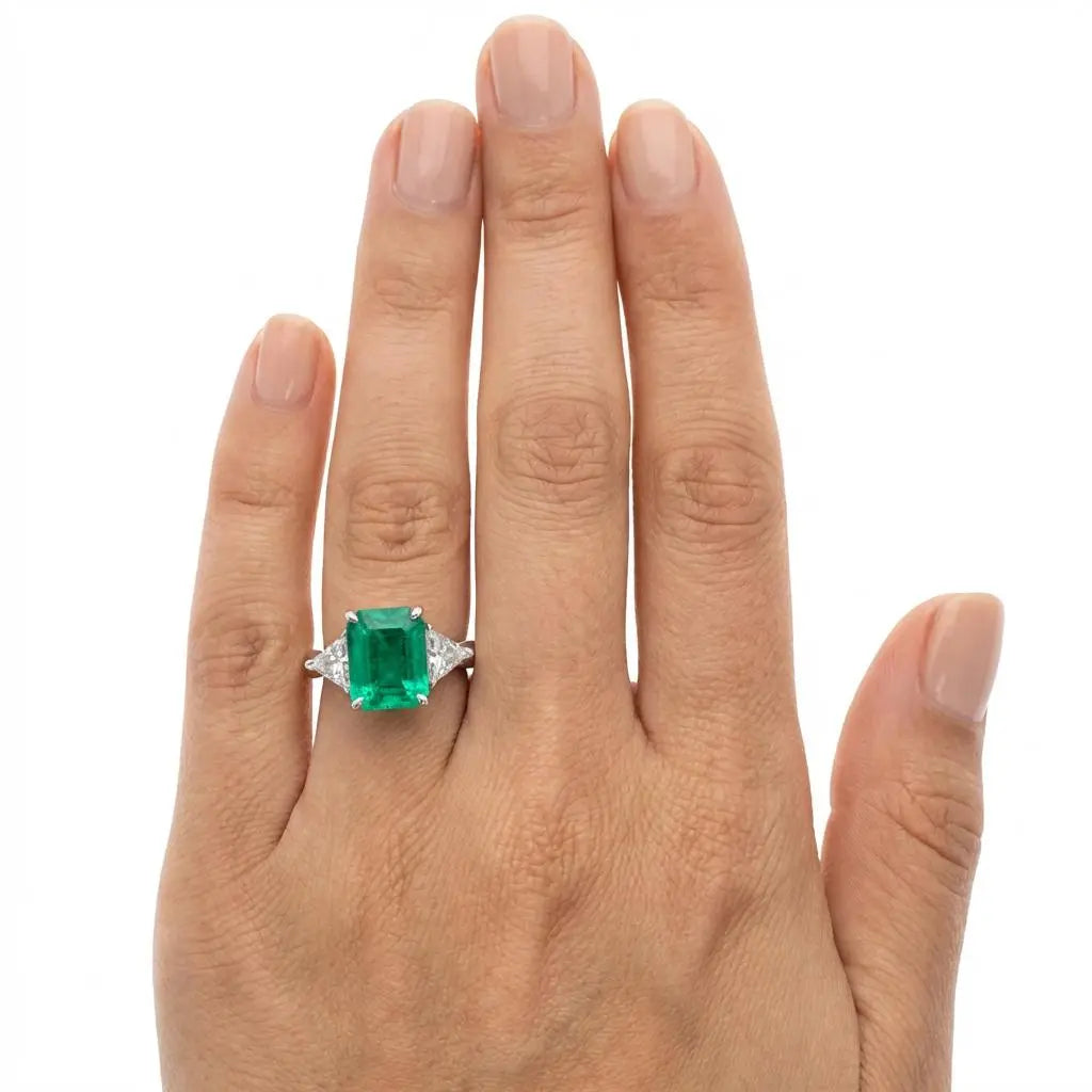 4.85ct Emerald Cut Colombian Emerald