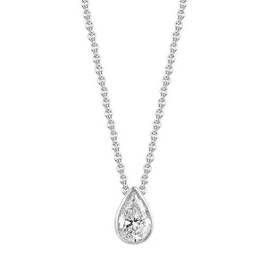 Bezel-Set Solitaire Pendant Necklace