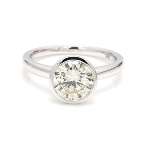 1.90ct Round Brilliant Diamond Bezel-Set Ring Sz.7