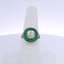 2.14CT OLD EUROPEAN CUT DIAMOND & 1.85CTW EMERALD RING