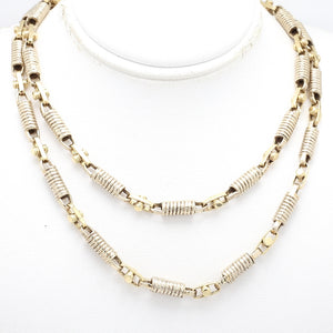 14K Yellow/Rose Gold 4mm Fancy Link Chain