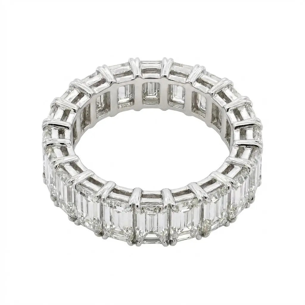 8.18ctw Emerald Cut Diamond Eternity Band