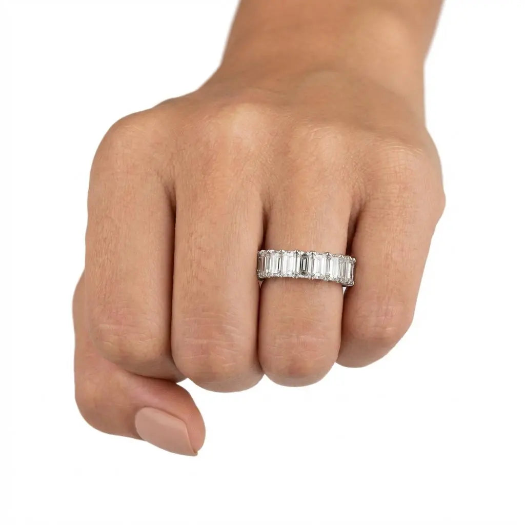 8.18ctw Emerald Cut Diamond Eternity Band