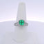 1.83 OCTAGONAL CUT COLOMBIAN EMERALD & 0.67CTW ROUND BRILLIANT CUT DIAMOND RING